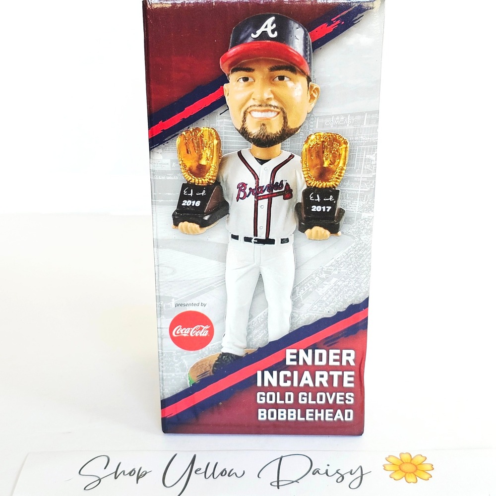 Atlanta Braves Ender Inciarte Bobblehead 2016, 2017 Gold Glove Award NIB - 1200‎